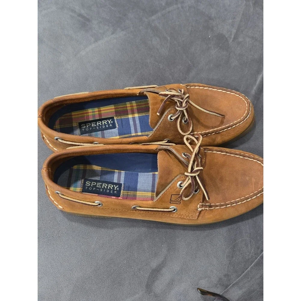 Sperry Top-Sider Authentic Original 2-Eye Boat Shoes Men's Size 11 Brown Leather